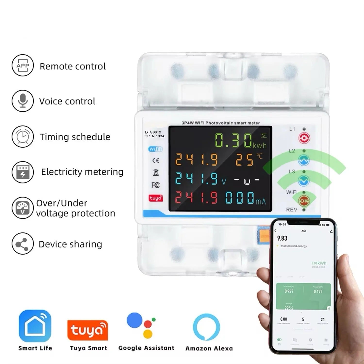 DTS6619 WiFi Smart Protector and Energy Meter